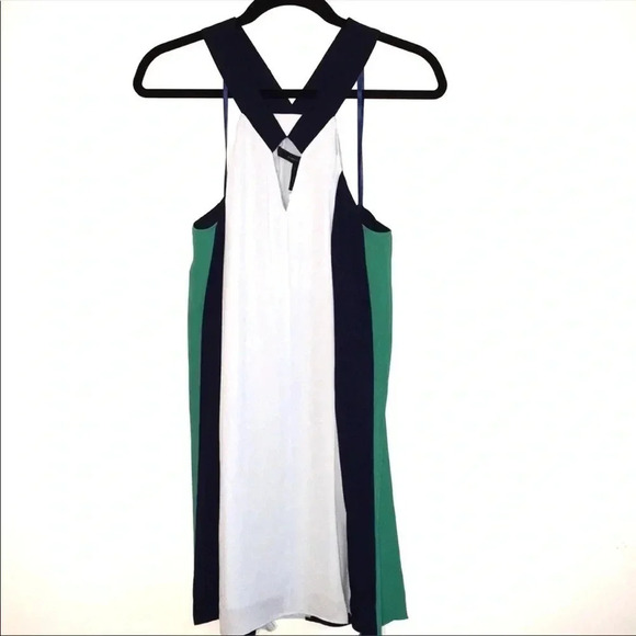 BCBGMaxAzria Aaila Pale Blue Halter Dress Sz Med - Picture 1 of 7